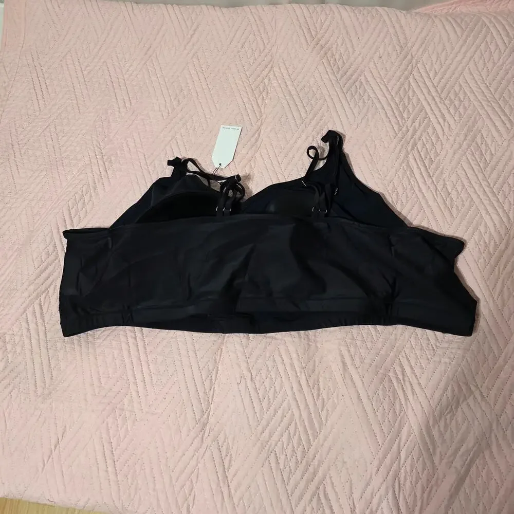 Universal Standard Black Sport Bikini Swim Top Size 4XL